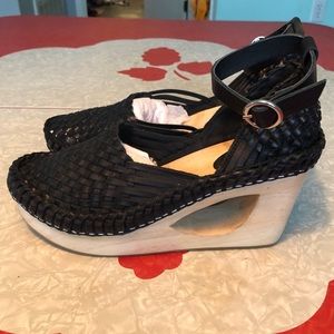 Free People Teagan Huarache wedge sz 39 NIB